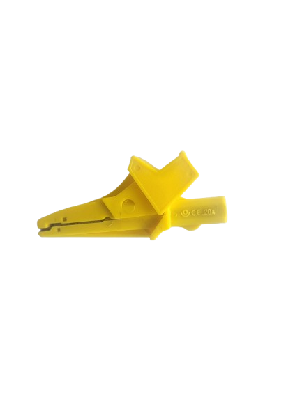 Pince crocodile de sécurité jaune 20A/1000 V - Electro PJP