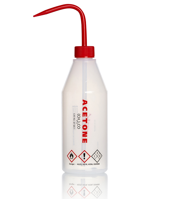 [S60990] Pissette sérigraphiée acétone - Azlon® - 500 mL