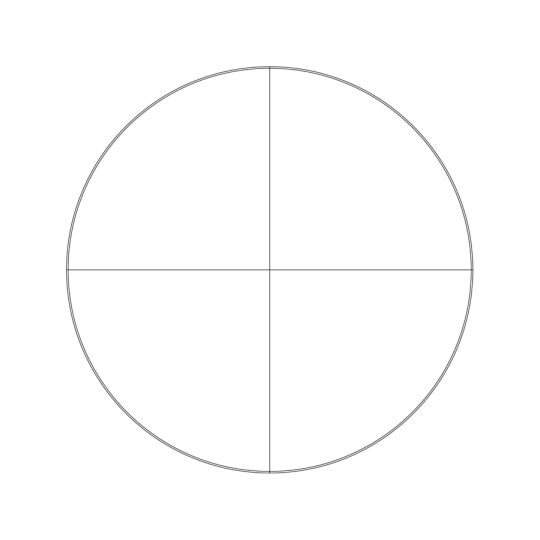 Réticule en croix simple pour oculaire Motic (1101001400141)