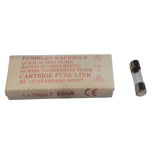 Fusibles rapides en verre 5X20 mm 50 mA - Paquet de 10