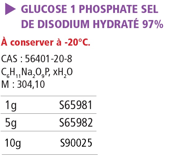 D-glucose -1-phosphate sel disodique hydraté