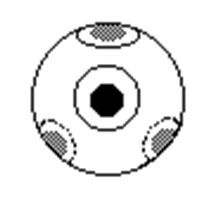 Atomes oxygène rouges 4 trous Molymod® MA-402 (Lot de 10)