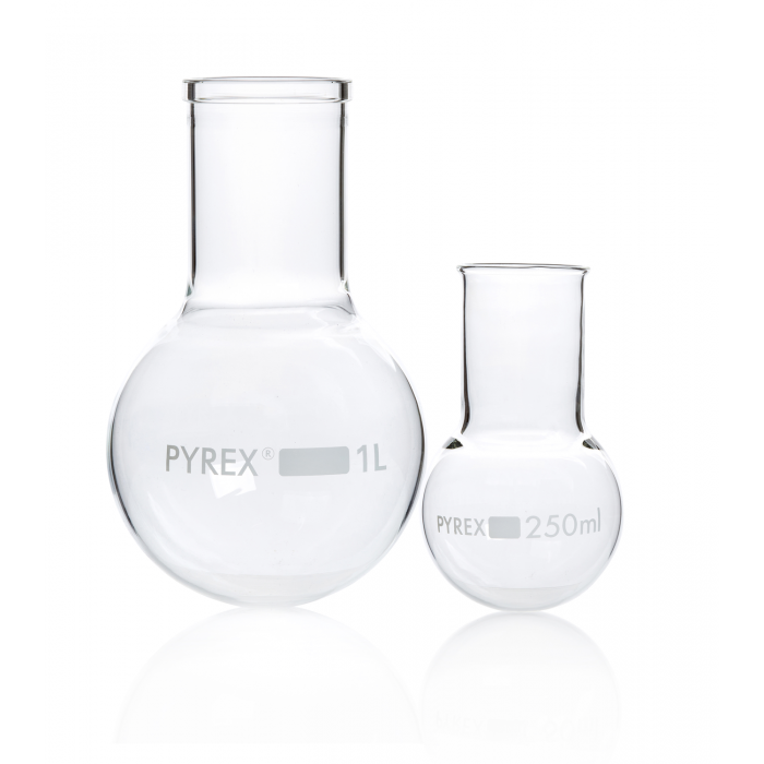 Ballon Pyrex® - Fond rond - Col large - 500 mL