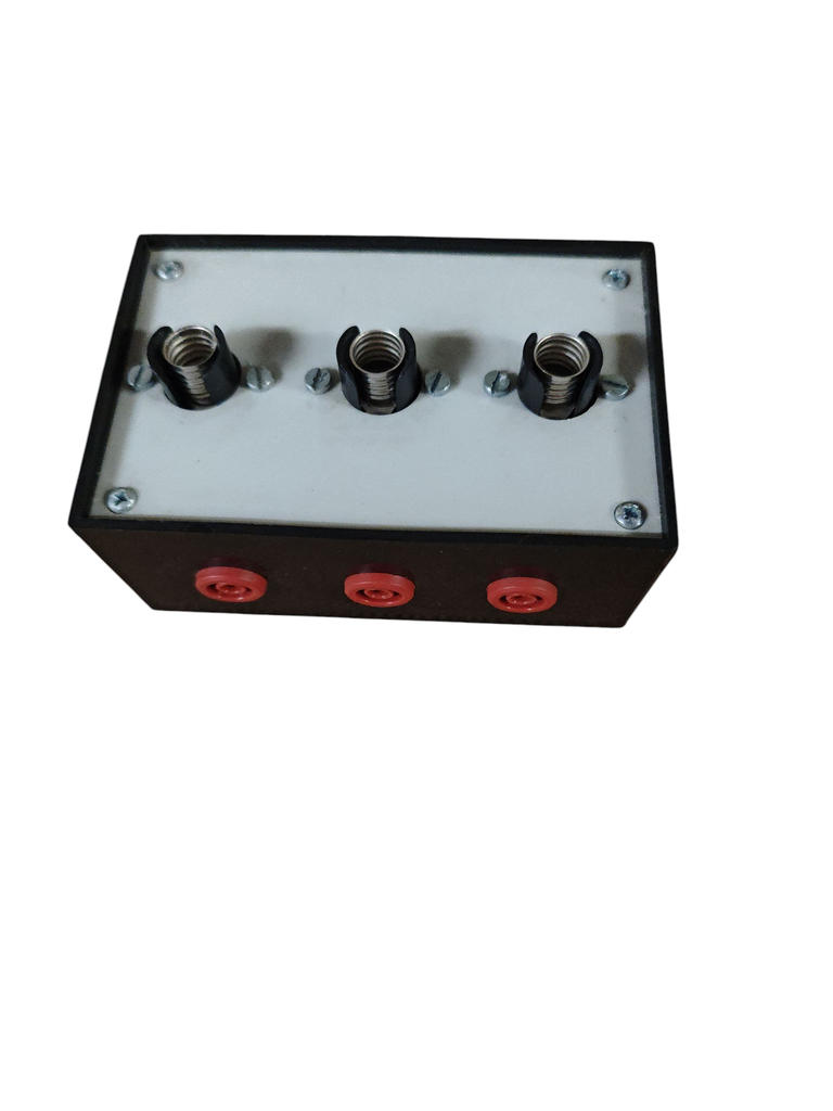 [S66090] Boitier support 3 douilles E10