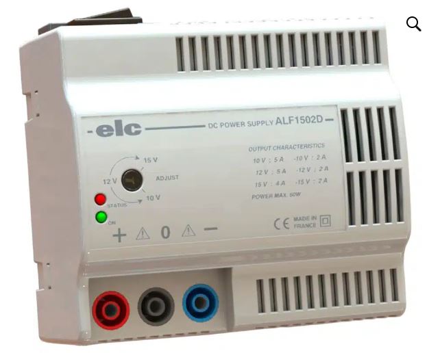 Alimentation laboratoire ajustable +ou- 10-15V 2A ELC ALF1502D