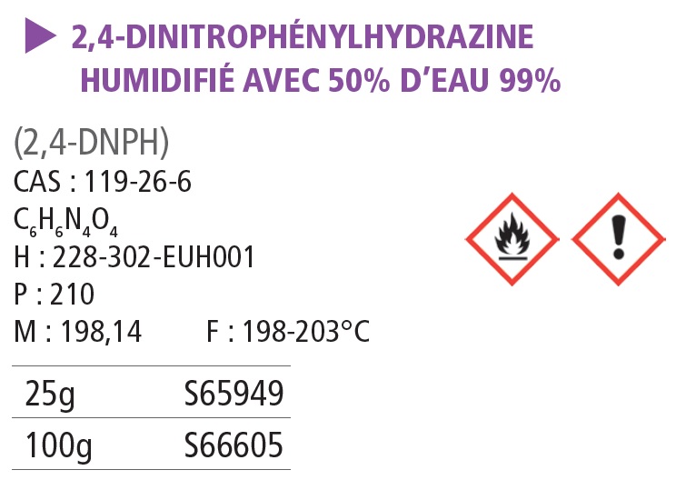 2.4-Dinitrophénylhydrazine humidifiée