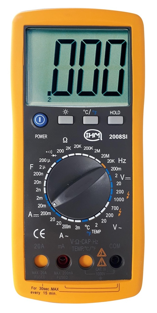 [#340043-S03655] Multimètre-Thermomètre avec obturateurs rétractables pour l'aide au branchement calibres manuels