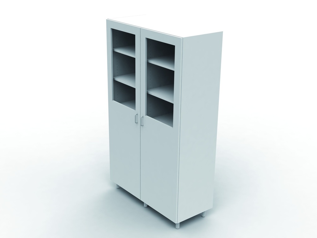 Armoire à portes battantes à occulus vitrées L1200xP500xH2000 mm 