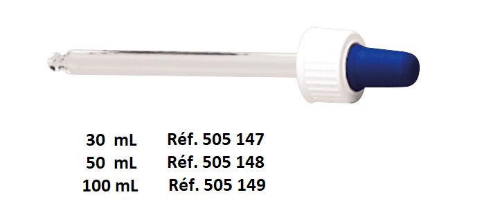 Bouchon tétine pour flacon compte-gouttes DIN18