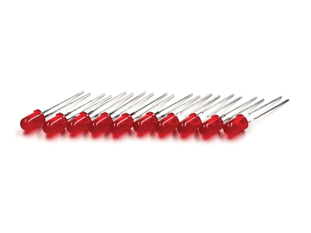[#000276] Diodes DEL - LED 5 mm - Lot de 10 (Blanche)