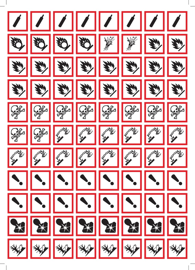 [#051004] Étiquettes adhésives CLP (lot de 100)