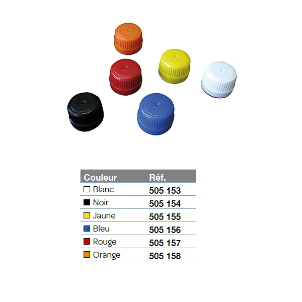 [#505153] Bouchons à vis en polyéthylène PP28 - Lot de 20 (Blanc)