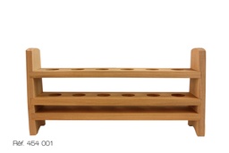 [#454001] Portoir pour tubes à essais (En bois, 6 tubes)