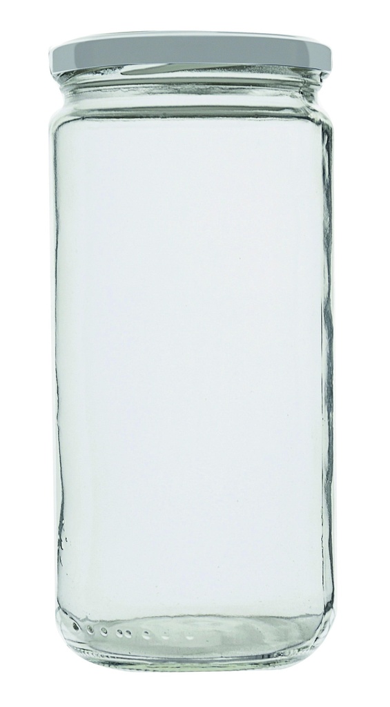 Bocal en verre avec couvercle vissant en métal