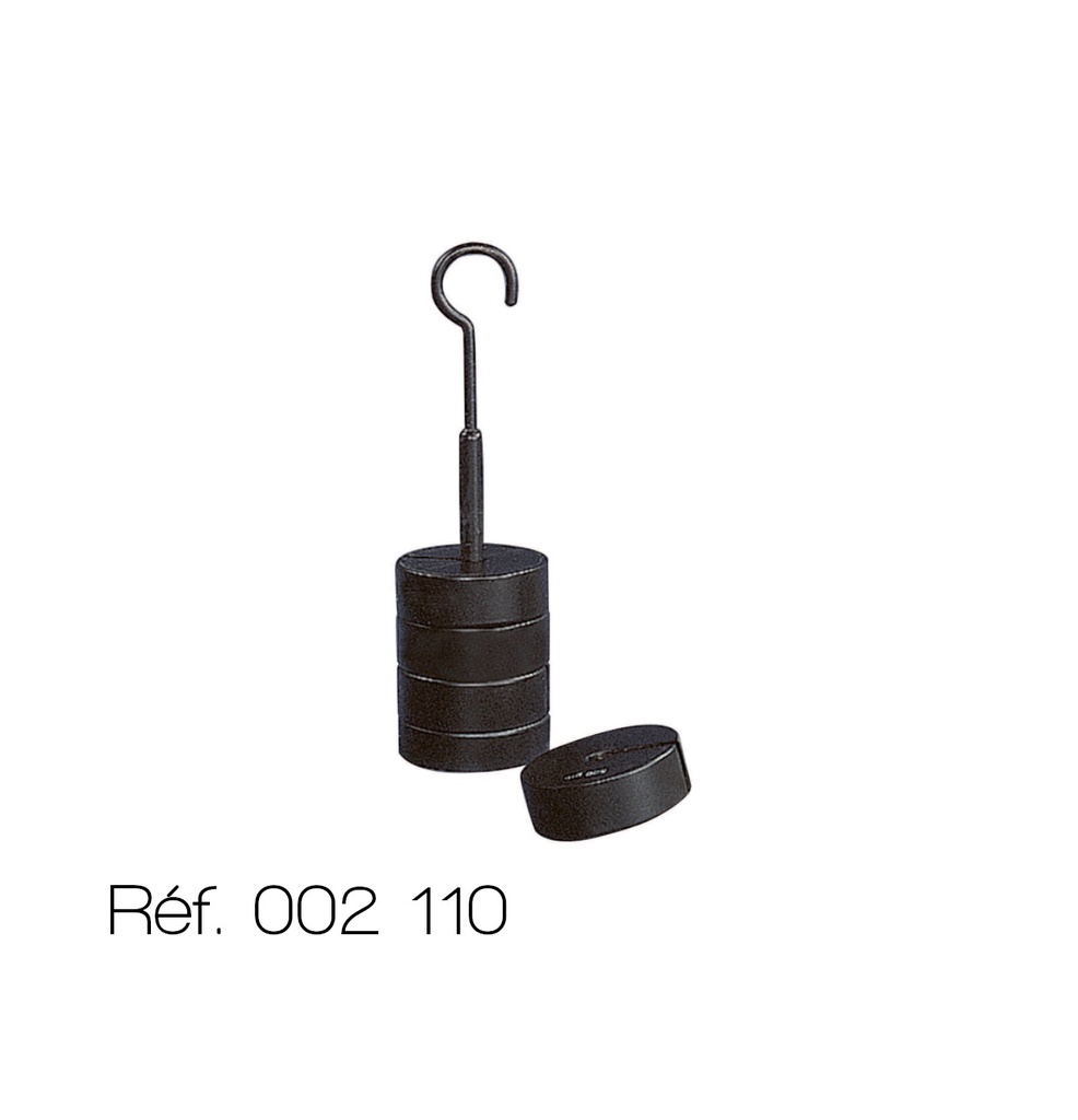 [#002108] Masse métallique échancrée à crochet en fer (Masselote x 1000 g)