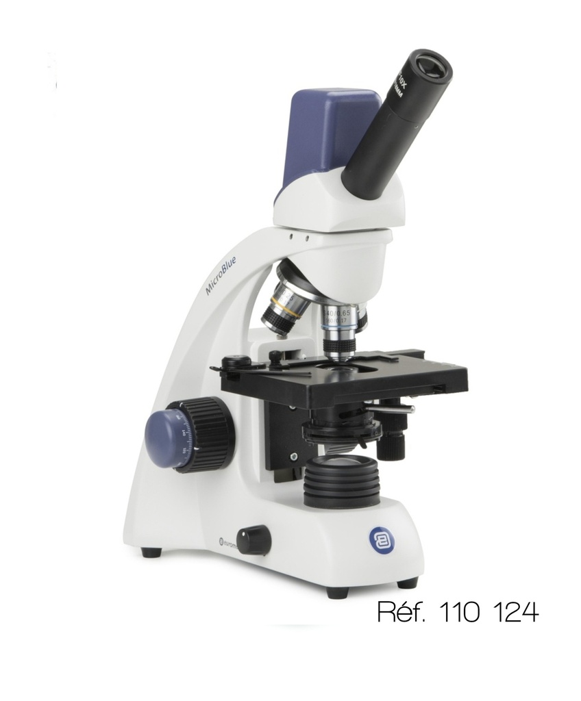 [110124] Microscope monoculaire numérique MicroBlue (x40 à x600)
