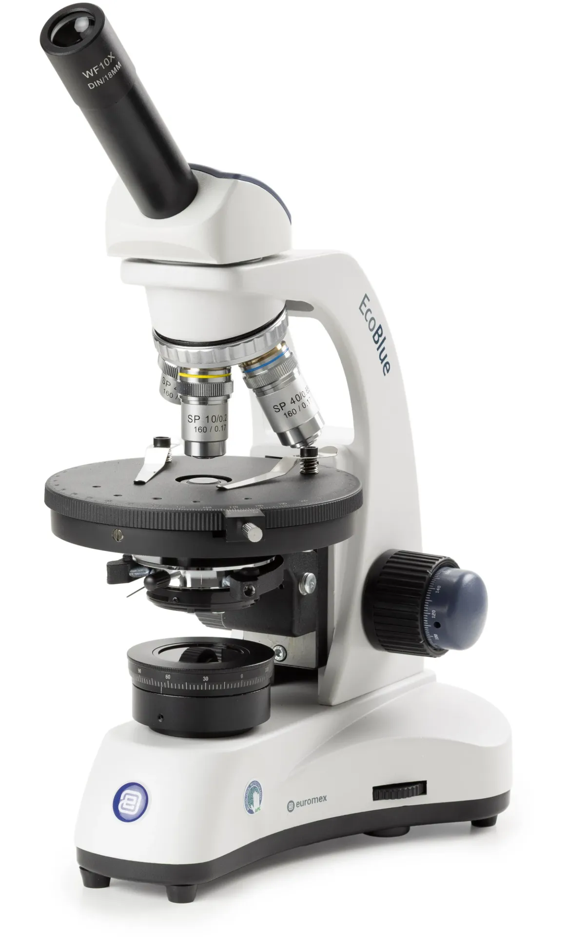[#110113-S01325] Microscope polarisant EcoBlue - Euromex (Monoculaire, x40 à x400)