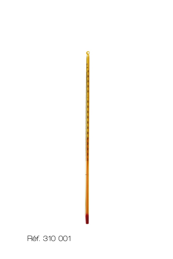 [#310023] Thermomètre à dilatation - Liquide rouge (-10/+50 °C  ±0.5 °C - Immersion Totale)
