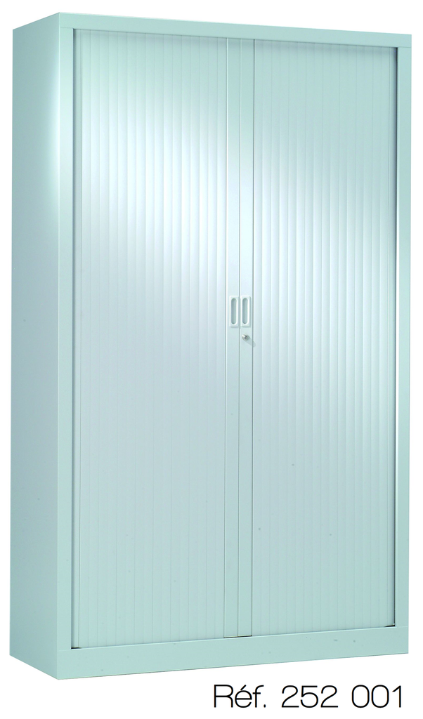 [252001] Armoire métallique à rideaux  (Armoire haute 4 tablettes - 1200x1980x430 mm - 79 Kg)