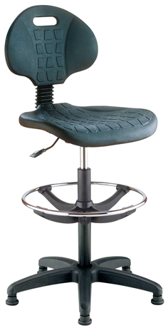 Siège haut giratoire polyuréthane avec repose pied - sans roulettes