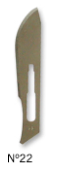 Lames stériles n°22 pour scalpel manche n°4 - lot de 100
