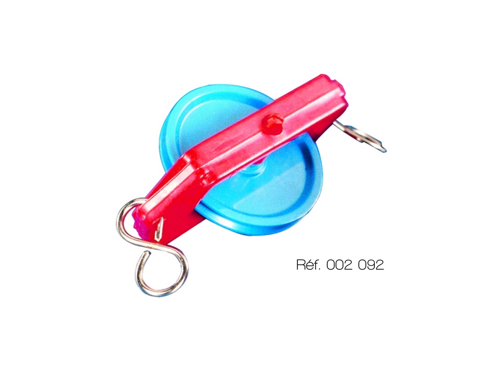 [#002092] Poulies à crochets en plastique  (Simple - Ø = 50 mm)
