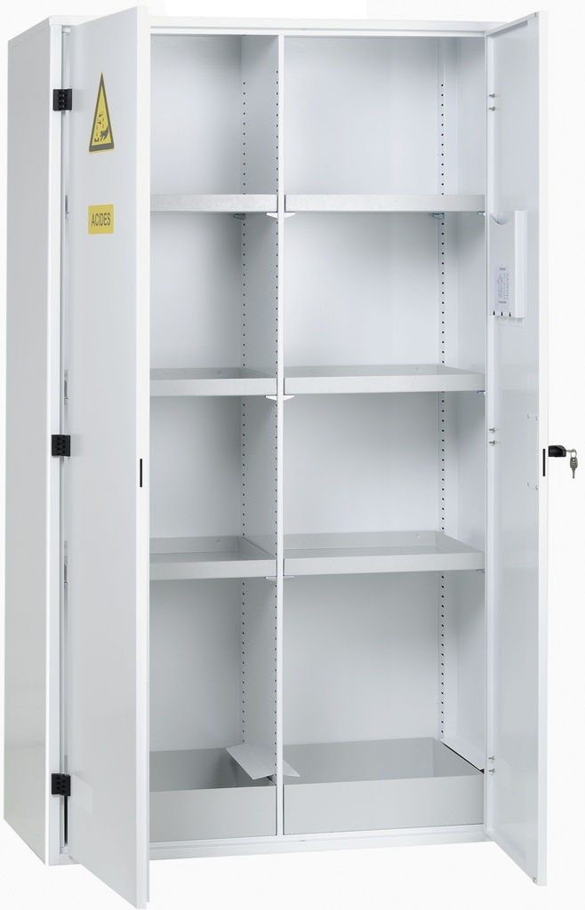 Armoire de sûreté à portes pleines ou transparentes Cyltec - 1950 mm  x 1100 mm  x 500 mm 