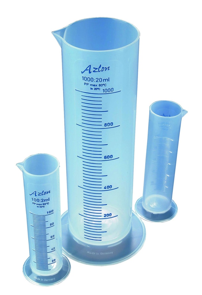 Éprouvette graduée en polypropylène - forme basse - Azlon® 