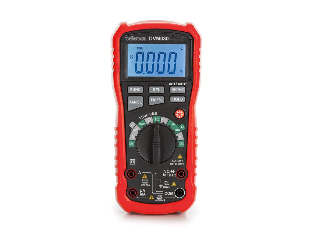 Multimètre à calibres automatiques TRMS DVM030