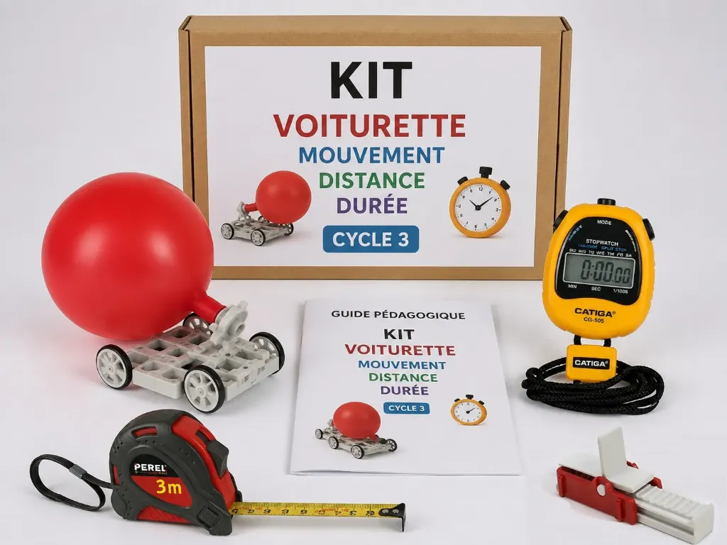 Kit Voiturette - Mouvements, Distance, Durée - Cycle 3