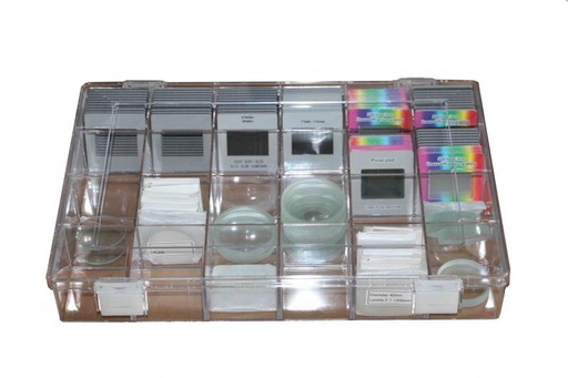 [S58381] Coffret de rangement 24 cases lentilles et diapo