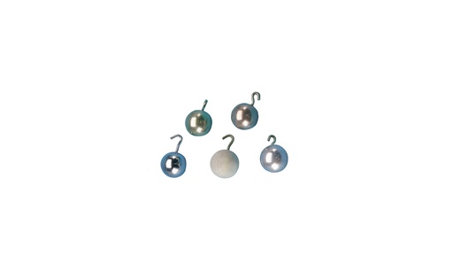 [002029-S68122] Sphères à anneau pour pendule - Jeu de 5