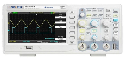[341041-S67309] Oscilloscope 2 voies 100 MHz SDS1102CML+ SIGLENT