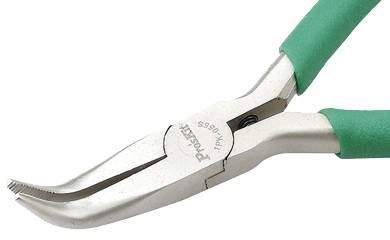 [000406-S62747] Pince à becs demi-ronds coudés - 125 mm 