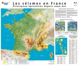 [053010-S68621] Carte séismes en France - Principaux épicentres