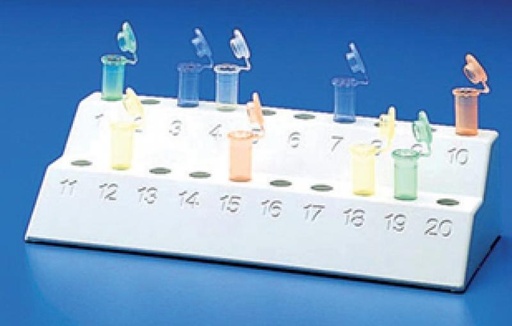 [454008-S64844] Portoir en polypropylène pour 20 microtubes