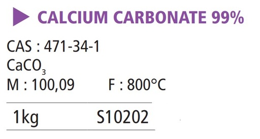[910058-S10202] Calcium carbonate pur - 1 kg
