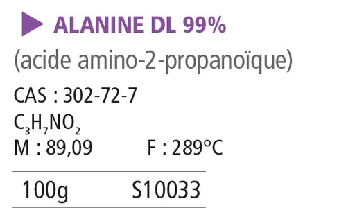 [910220-S10033] Alanine (DL) - 100 g