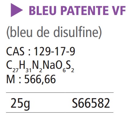 [910225-S66582] Bleu de patenté pur - 25g