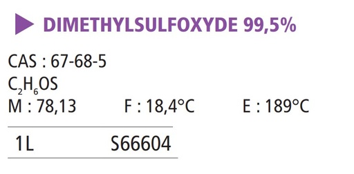 [910227-S66604] Diméthyle sulfoxyde pur - 1 L 