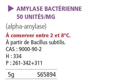 [912034-S65894] Amylase bactérienne - 5 g