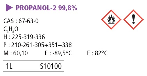 [930015-S10100] 2-Propanol pur - 1 L