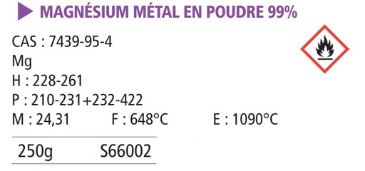 [941009-S66002] Magnésium en poudre pur - 250 g