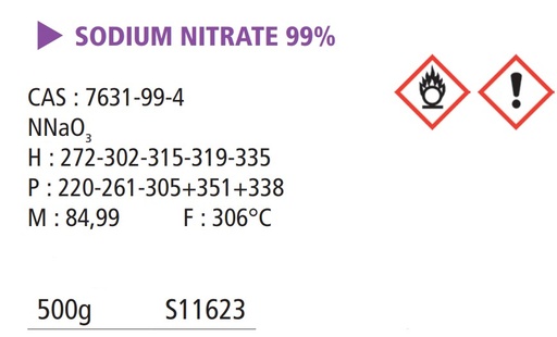 [951008-S11623] Sodium nitrate pur - 500 g
