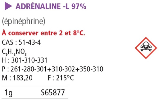 [960034-S65877] Adrénaline pur - 1 g