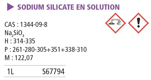 [970018-S67794] Sodium silicate pur - 1 L