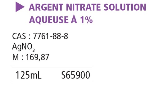 [980062-S65900] Argent nitrate solution  1 %  - 125 mL