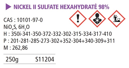 [990014-S11204] Nickel (II) sulfate - 250 g 