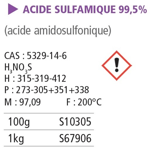 Acide sulfamique pur