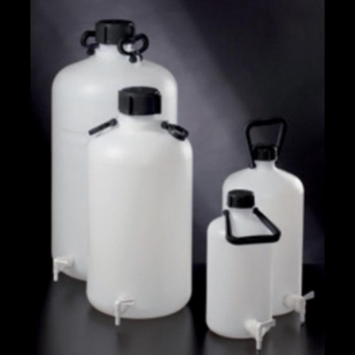 Bonbonne cylindrique en PEHD avec robinet